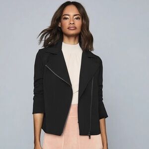 Reiss Sz 4 Sabine Black Motorcycle Utility Jacket